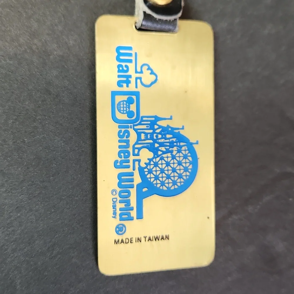 BILL Mickey Mouse Metallic Keychain, Walt Disney World, 1980s Vintage